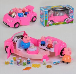 Машина-трансформер «Пікнік зі свинками» свинка, кабріолет, світло, звук