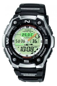 ОРИГІНАЛ : Чоловічий годинник Casio AQW-101-1AV для рибалки. Гарантія!