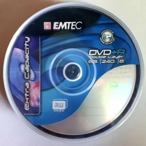 CD, DVD, DVD + R DL 8.5 Gb Emtec двошарові диски для X-Box ОПТ