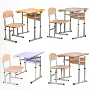 Безп. дост з нахилом дитяча парта + стілець регулюванням по висот шкільна