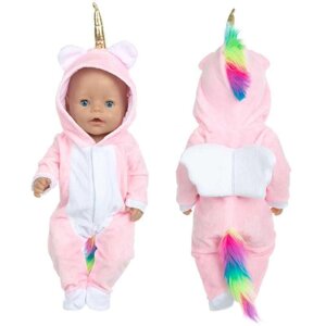 Одяг для ляльки Бебі Бон Baby Born кігуруми комбінезон