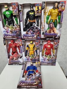 Фігурки Супергероїв DC: Аквамен, Супермен, Флеш, Росомаха, Бетмен,Ліхтар.