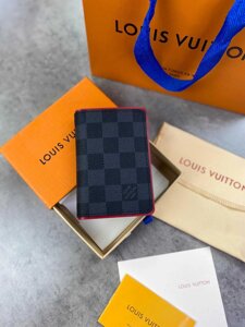Шкіряний кардхолдер Louis Vuitton візитниця Луї Віттон гаманець k292