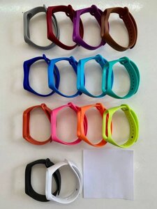 Ремінець для Xiaomi Mi Band 4 однотонний силіконовий кольоровий застібка