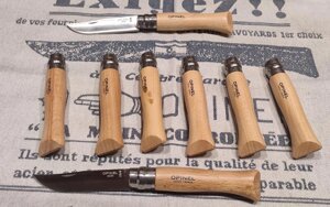 Opinel Inox 9 Франція кухонний гострий ніж сталь неіржавка ручка бук