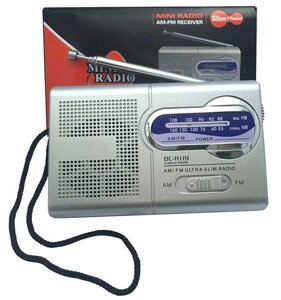 Міні радіо BC-R119 FM\AM, радіоприймач на батарейках, радио