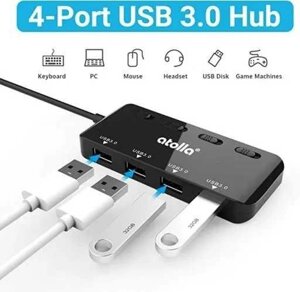 Високошвидкісний USB Хаб Atolla 4-портовий USB 3.0