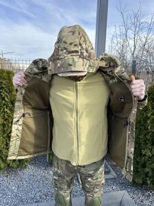 M- Tac Softshel куртка тактична мультикам 3 в 1 з флісовою підкладкою