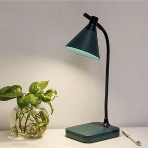 Настільний світильник з гнучкою штангою Чорний/Зелений