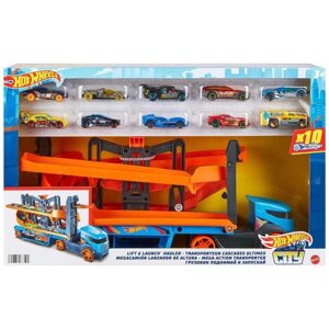 Автовоз-спуск Hot Wheels з 10 машинками Hot Wheels Lift and Launch