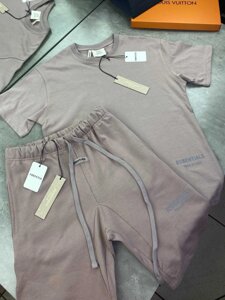 Чоловічий бежевий літній костюм Essentials кофта штани Есеншс sp097