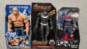 Колекційні фігурки Супергероїв: Бетмен, Суперпермен, Пісочний ч-к 35 см.