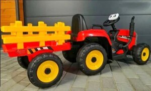 Дитячий електромобіль трактор із причепом Bambi M 4479 EBLR