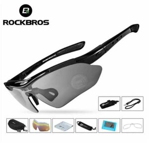 ROCKBROS спортивні окуляри 5 лінз/скла поляризація UV400 тактичні