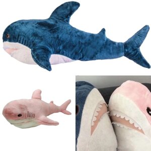 M &#x27, яка велика іграшкова подушка плюшева акула рожева хитрість 60 см. Синій 80