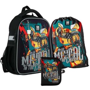 Шкільний набір рюкзак + пенал + сумка Kite Transformers TF21-555S