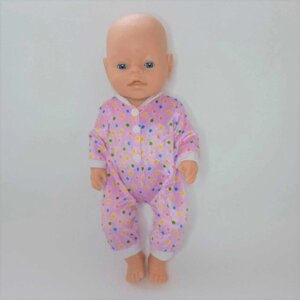Одяг для ляльки 40 см Бебі Бона/Baby Born сліп/ чоловічок рожевий