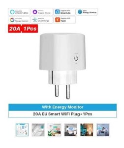 Розумна смарт-розетка 20 А. Wifi plug. Smart розетка. Tuya smart Life