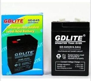 Акумулятор аккумулятор gdlite 6v 4Ah ukc 6в 4а для ваг весов ліхтарів
