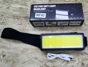 Світло лампа ліхтар — яскравий потужний Ліхтар налобний BL F007 COB + USB