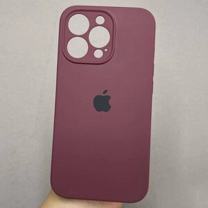 Чохол Silicon Case для iPhone 14 Pro захист камер мікрофібру силікон