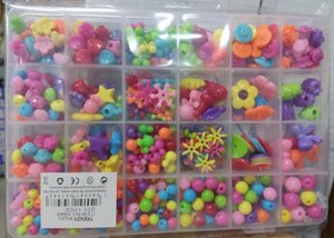 Дитячий набір для творчості Beads Set Бусини бісер кристали 550 шт