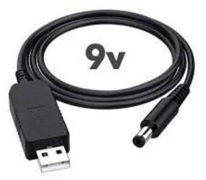 USB кабель для роутера від powerbank 5V - 9V (5,5х2,1)