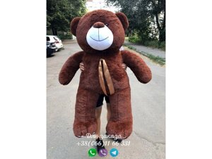 Плюшевий ведмедик коричневий 160 см. М'яка іграшка. ведмедика. Ведмідь