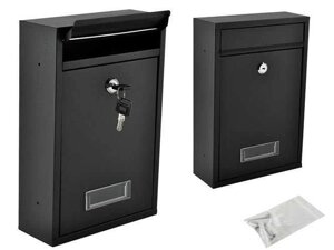 Поштовий ящик, ящик для пошти та листів, скриня для пошті чорний