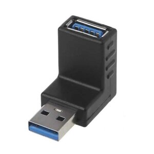 Прямокутний перехідник адаптер USB 3.0 M/F 90 градусов