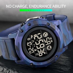 Годинник SKMEI 1746 Smart Watch Bluetooth чорний з синім (камуфляж)