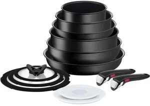 Набір посуду зі знімною ручкою Tefal L3979153 Ingenio Eco Resis 13 пр