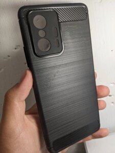 Чохол Карбон для Xiaomi 11 Pro щільний захист камери