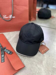 Чорна кепка Loro Piana кепка з вишивкою Лоро Піана gu571