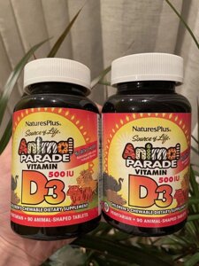 Animal parade вітамін д3 дитячий vitamin d3 natures plus iherb