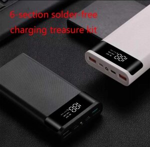 Корпус Повербанк LED дисплей 18650х6 2xUSB 5V 2A ліхтарик powerbank