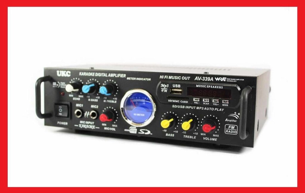 Підсилювач звука з пультом ДУ Amplifier 339BT AV BT з Блютуз, Тюнер FM від компанії Artiv - Інтернет-магазин - фото 1