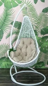 Підвісне крісло кокон Леді. Гойдалка в сад Гамак плетений Kreslorotang від компанії Artiv - Інтернет-магазин - фото 1