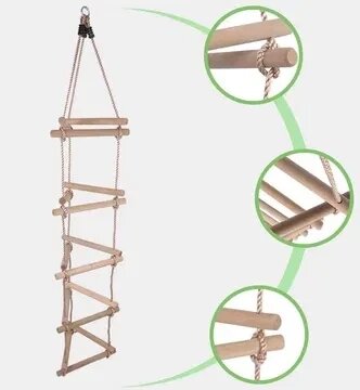 Підвісні сходи WCG трикутні для дитячого майданчика від компанії Artiv - Інтернет-магазин - фото 1