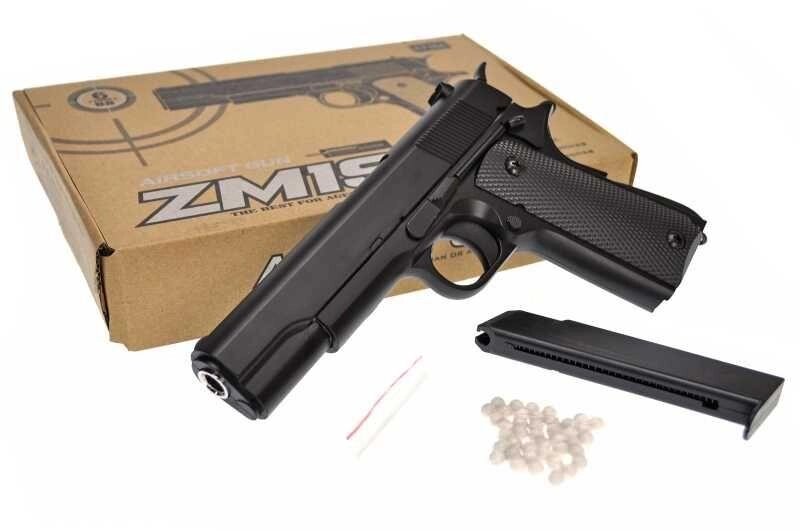 Пістолет ігровий CYMA ZM19 з кульками метал пластик Кольт M1911A1 від компанії Artiv - Інтернет-магазин - фото 1