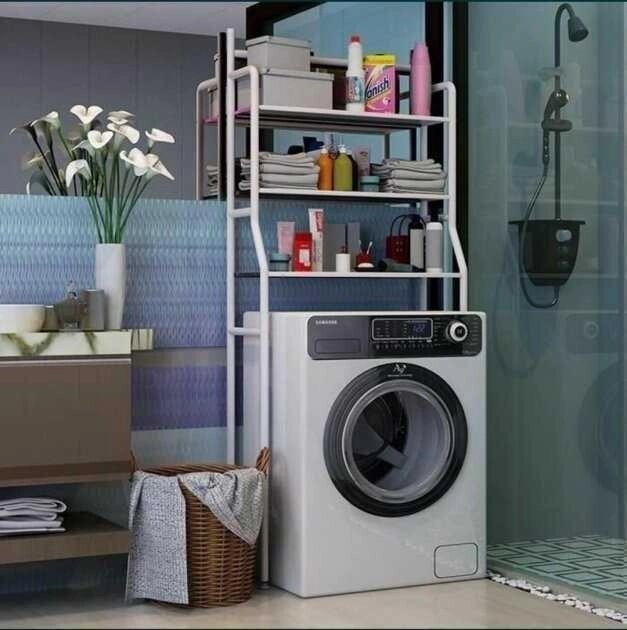 Полиця-стелаж для ванної кімнати Органайзер над пральною машиною Біла від компанії Artiv - Інтернет-магазин - фото 1