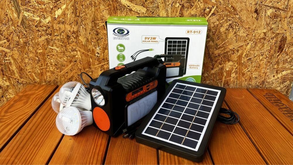 Портативна сонячна автономна система Solar Light RT-912BT (907) від компанії Artiv - Інтернет-магазин - фото 1