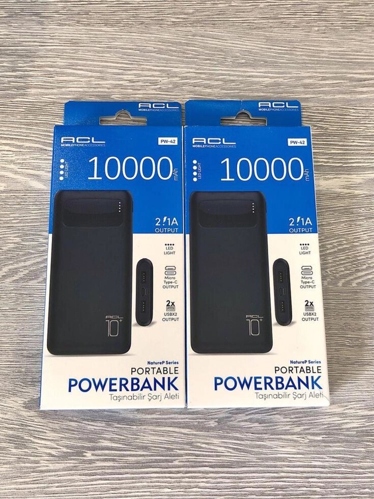 Power Bank ACL PW-42 10000 mAh Оригінал! Якість гарантую 100% від компанії Artiv - Інтернет-магазин - фото 1