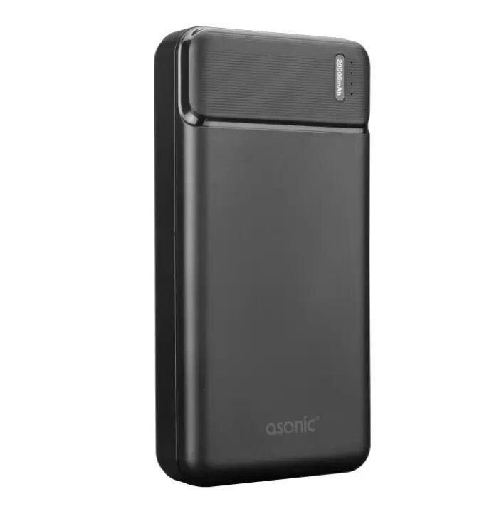 Power Bank Asonic AS-P20 20000mAh 2.1A/ повербанк/ зарядний пристрій від компанії Artiv - Інтернет-магазин - фото 1