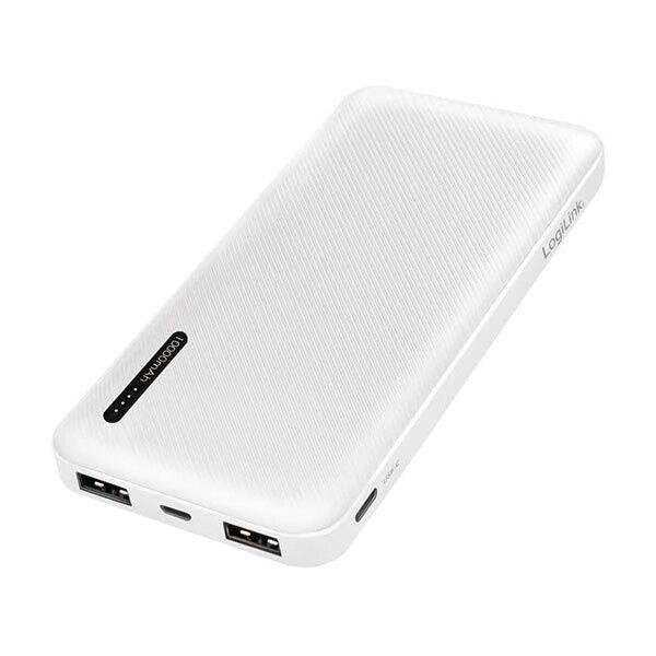 Power Bank Logilink PA0257W, Fast Charge, 2,4A, 10000 mAh. Колір: білий від компанії Artiv - Інтернет-магазин - фото 1