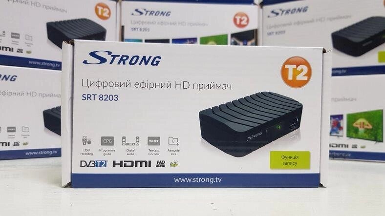 Приставка Т2 DVB-T2 Strong SRT 8203 IPTV YouTube MeGoGo приймач ресив від компанії Artiv - Інтернет-магазин - фото 1