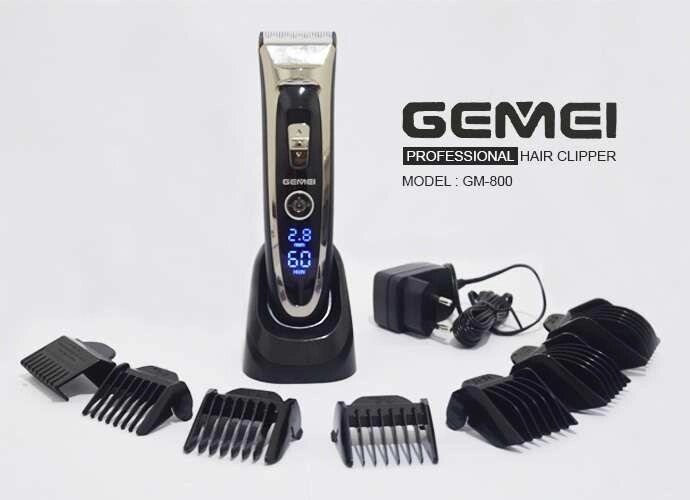 Професійна керамічна машинка для стриження Gemei GM 800 від компанії Artiv - Інтернет-магазин - фото 1