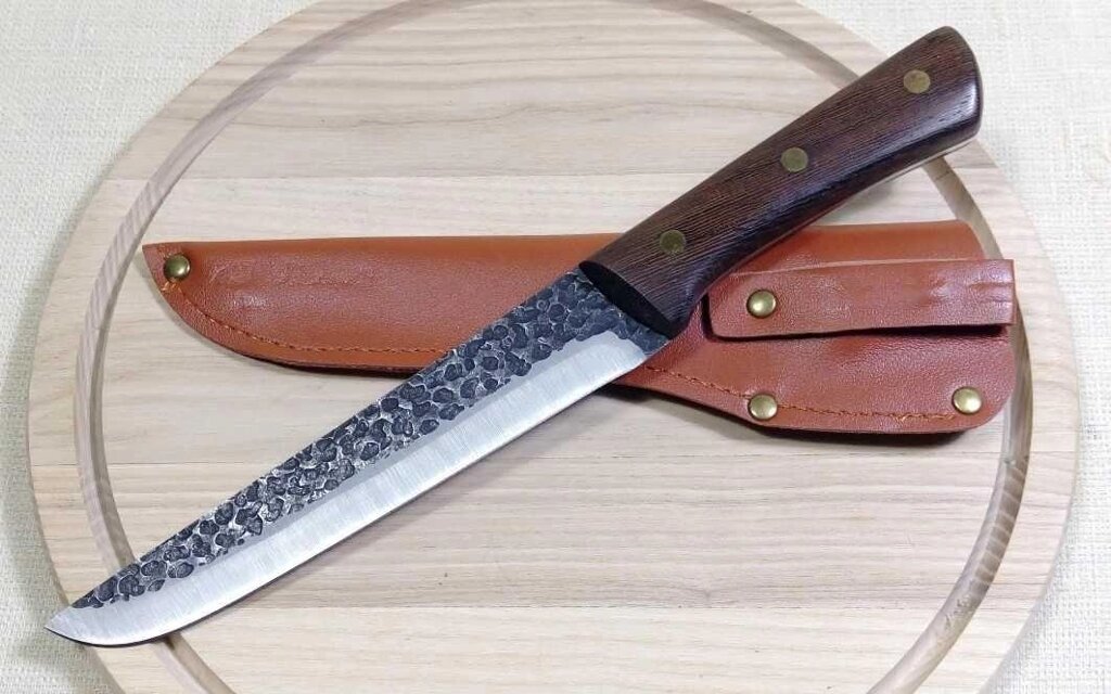Професійний кований ніж для м'яса з німецької сталі з чохлом від компанії Artiv - Інтернет-магазин - фото 1