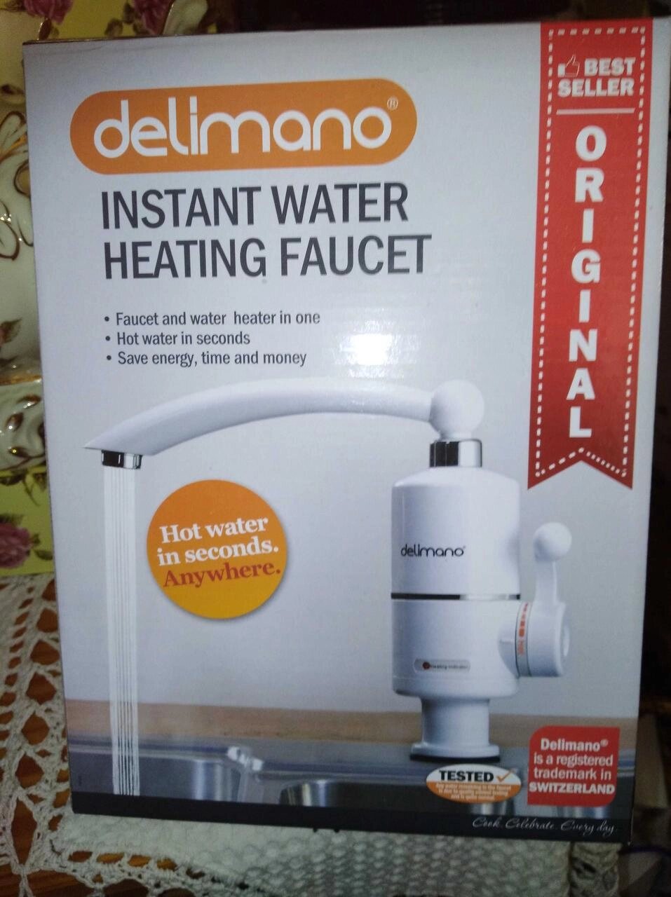 Проточний водонагрівач Delimano Water Heater миттєвий нагрівач від компанії Artiv - Інтернет-магазин - фото 1