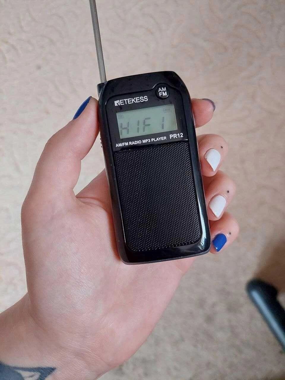 Радіо цифрове FM/AM/УКВ Retekess PR-12 Li-Ion MP3 Micro SD радіоприйма від компанії Artiv - Інтернет-магазин - фото 1